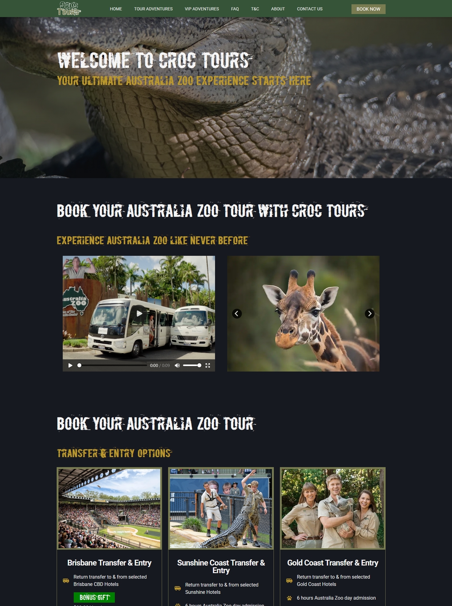 croctours website development